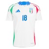 Maglia ufficiale Italia Barella 18 Trasferta Euro 2024 per Uomo